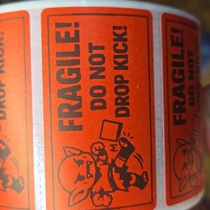 Fragile 100 sticker 2.25x1.25